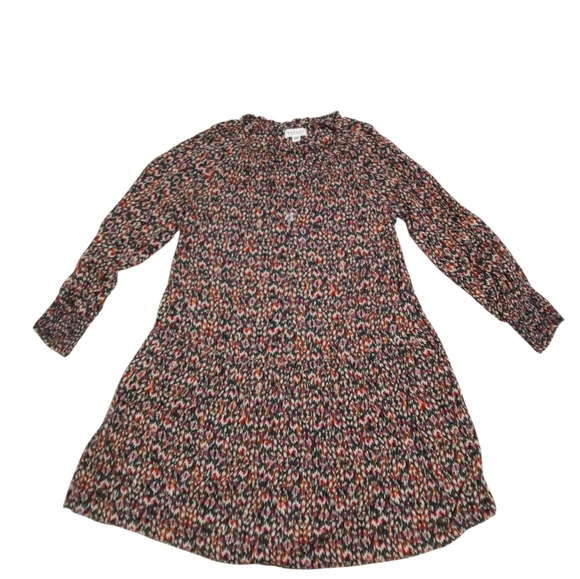 Velvet by Graham & Spencer Multicolor Ditsy Floral Tiered Smock Sleeve Boho Dres - Picture 9 of 10